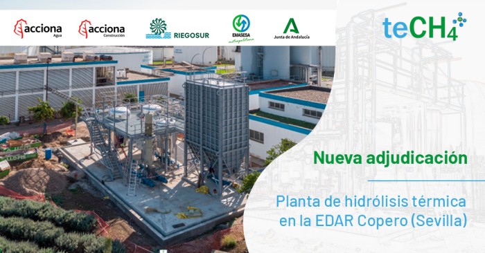 Nueva adjudicación: planta de hidrólisis térmica en la EDAR Copero (Sevilla)